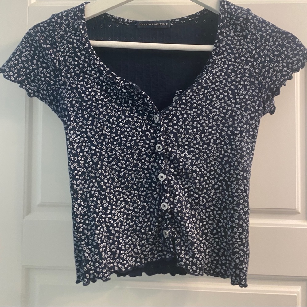 Button Up Brandy Top